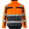 Mascot Teresina Hi-Vis Waterproof Winter Work Jacket Orange/Navy (Sizes S-5XL)