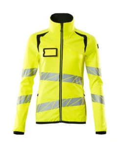 Mascot Womens Hi-Vis Full Zip Work Fleece Jumper Yellow/Black (Sizes XS-5XL)
