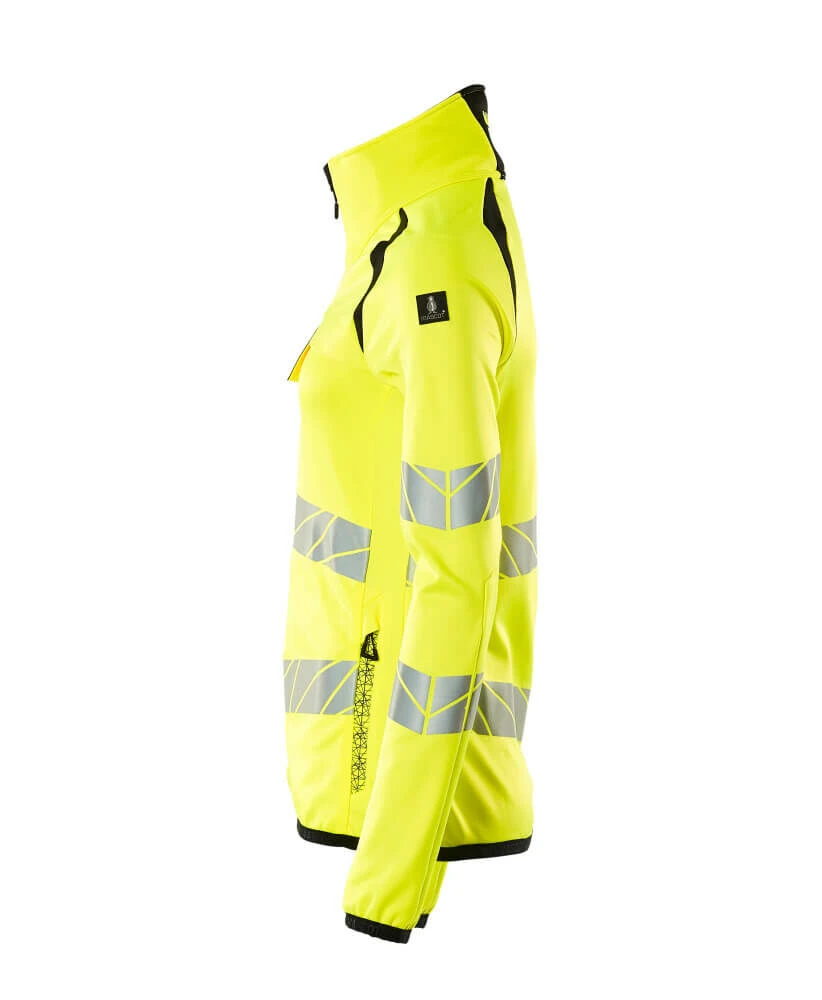 Mascot Womens Hi-Vis Full Zip Work Fleece Jumper Yellow/Black (Sizes XS-5XL) 2 Mascot Womens Hi-Vis Full Zip Work Fleece Jumper Yellow/Black (Sizes XS-5XL) - Image 2