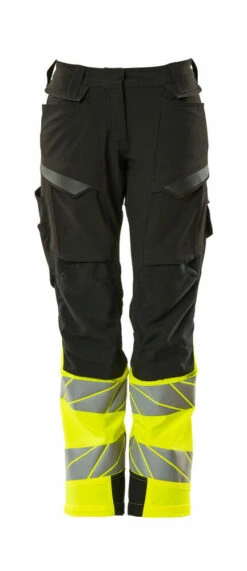 Mascot Diamond Womens Hi-Vis Two-Tone Work Trousers Yellow/Black (Various Sizes)