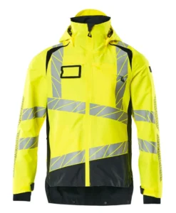 Mascot Accelerate Hi-Vis Waterproof Work Jacket Yellow/Black (Sizes S-5XL)