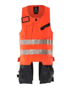 Mascot Hi-Vis Tool Vest Waistcoat Red/Dark Navy Blue (Sizes S-2XL)