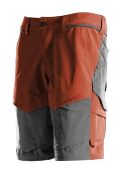 Mascot Customized Long Trade Work Shorts Red/Grey (Various Sizes)