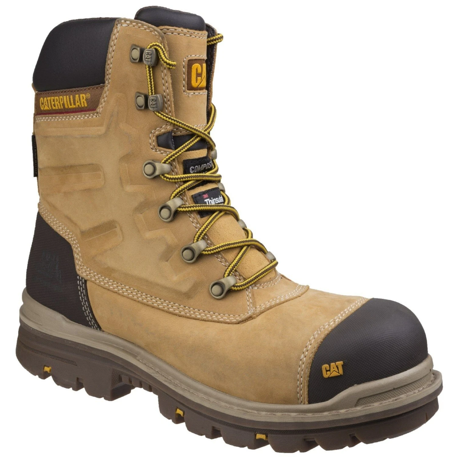 Caterpillar Premier Waterproof Safety Work Boots Tan Honey (Sizes 6-12) 1 Caterpillar Premier Waterproof Safety Work Boots Tan Honey (Sizes 6-12)
