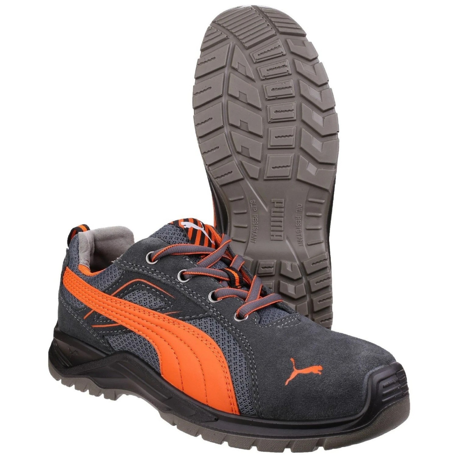 Puma Omni Flash Safety Work Trainer Shoes Orange/Grey (Sizes 6.5-12) 3 Puma Omni Flash Safety Work Trainer Shoes Orange/Grey (Sizes 6.5-12) - Image 3