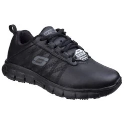 Skechers Erath Womens Occupational Trainer Shoes Black (Sizes 3-8)