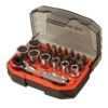 Dickie Dyer 1/4" Drive Socket & Bit Set In Durable Case (24 Piece)