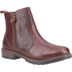 Cotswold Ashwicke Womens Zip Ankle Boots Brown (Sizes 3-8)