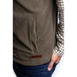 Caterpillar Concord Fleece Bodywarmer Gilet Brown (Sizes S-4XL) -Household Tools 30713 52471 pe 1