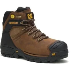 Caterpillar Excavator Safety Work Boots Brown (Sizes 6-13)