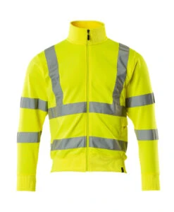 Mascot Maringa Hi-Vis Full Zip Sweatshirt Yellow (Sizes S-4XL)