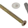 ForgeFix Concrete Frame Torx Screw & End Cap 7.5mm Zinc Yel Box 100 (Various Lengths)