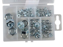 ForgeFix Hexagon Nuts Set Zinc Plated 70-Piece Kit -Household Tools FORFPNUTSET A