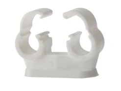 ForgeFix Pipe Clip Double Clip-Lock White Box Of 50 (Sizes 15-28mm)