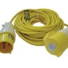 Faithfull 14m Loose 2.5mm Cable Extension Lead 110v With Fitted Plug & Socket 32amp