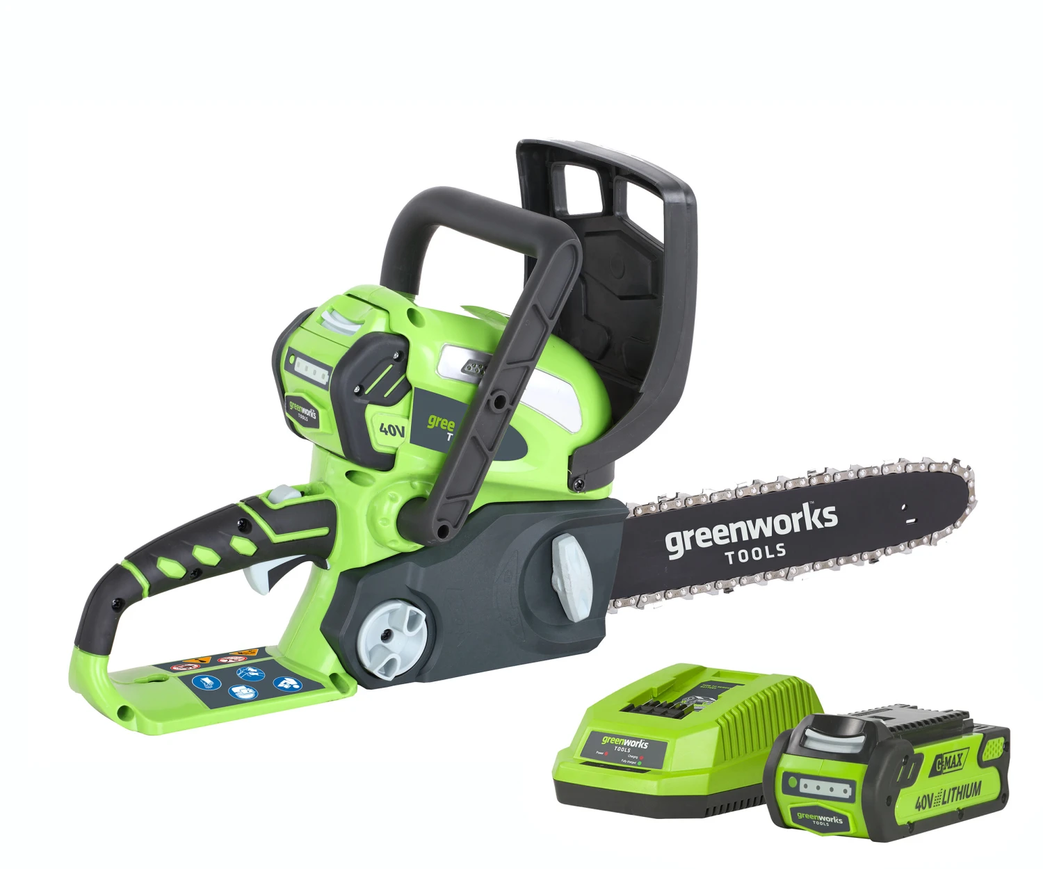 Greenworks G40CS30K2 Cordless 40v Chainsaw 30cm/12in With Battery 1 Greenworks G40CS30K2 Cordless 40v Chainsaw 30cm/12in With Battery