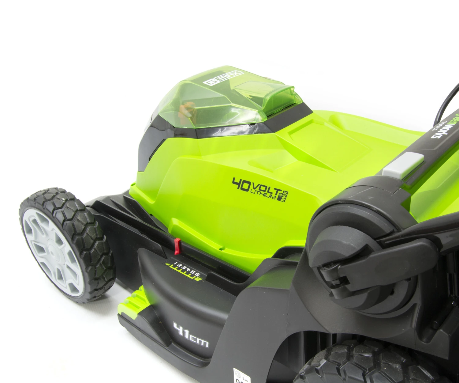 Greenworks G40LM41K2X Cordless 40v Lawn Mower 41cm/16in With Battery 4 Greenworks G40LM41K2X Cordless 40v Lawn Mower 41cm/16in With Battery - Image 4