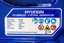 Hyundai HY10000LEk-2 Recoil Start Petrol Generator 8kW/10kVA -Household Tools HY10000LEK 2 02 scaled