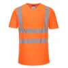 Portwest V-Neck Mesh Inserts T-Shirt Orange (Sizes S-4XL)