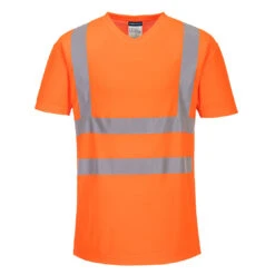 Portwest V-Neck Mesh Inserts T-Shirt Orange (Sizes S-4XL)