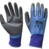Scan Waterproof Latex Work Gloves Blue - L (Size 9)