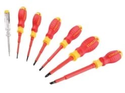 Stanley FatMax VDE Electricians Pozidriv & Slotted Screwdriver Set 7-Piece