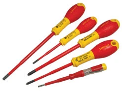 Stanley FatMax VDE Electricians Insulated Slotted & Phillips Screwdriver Set 5-Piece