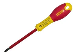 Stanley FatMax VDE Electricians Insulated Pozidriv Tip Screwdriver (Various Sizes)