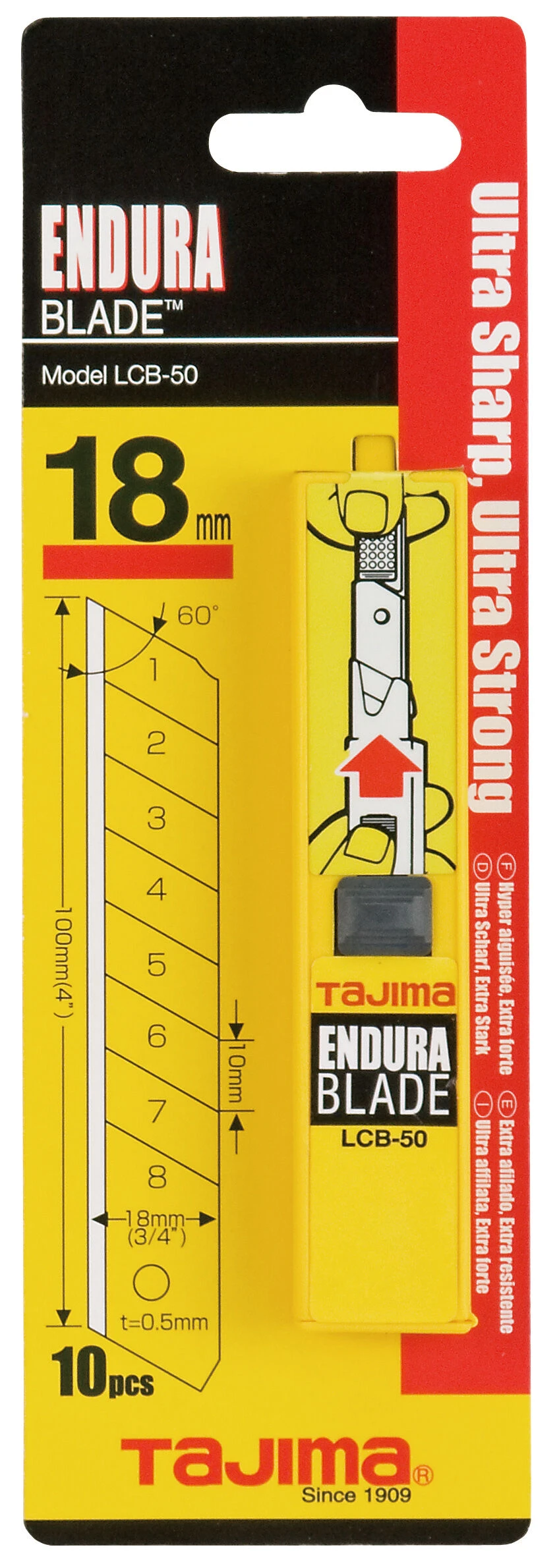 Tajima Endura Blade Dispenser 18mm Pack Of 10 1 Tajima Endura Blade Dispenser 18mm Pack Of 10