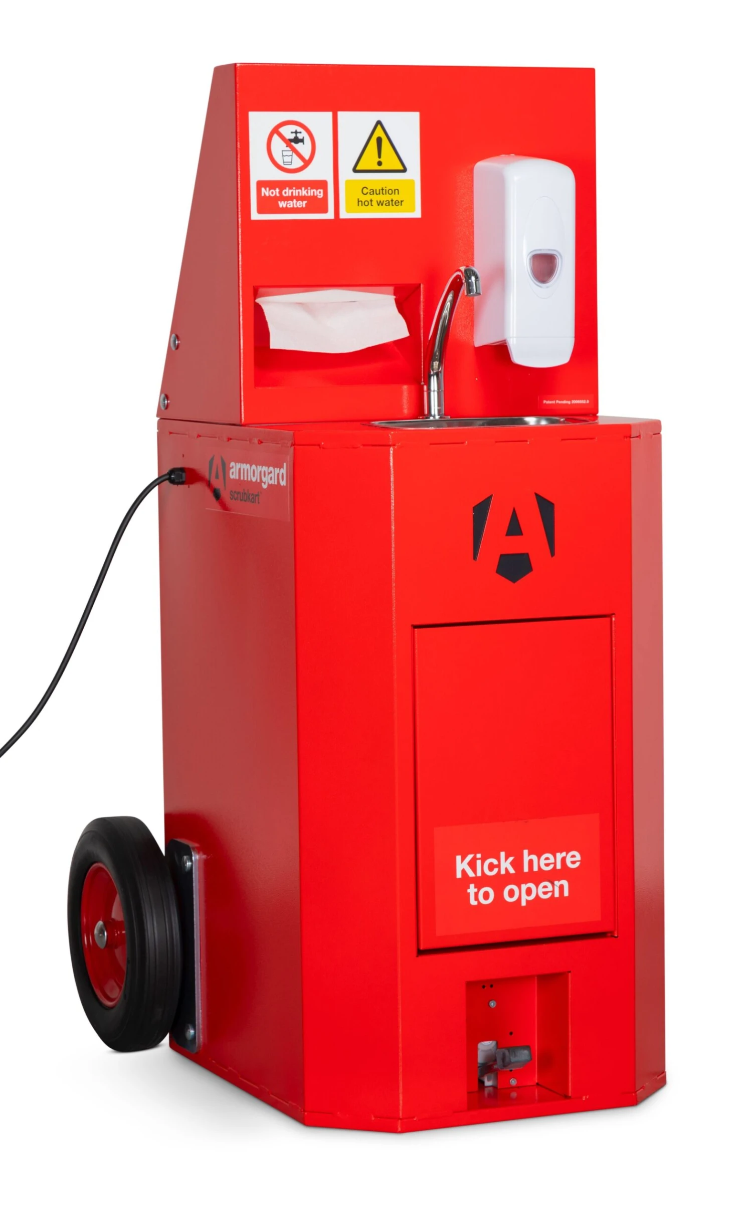 Armorgard ScrubKart Warm Water Hand Washing Stand 110v 790x870x1450mm 1 Armorgard ScrubKart Warm Water Hand Washing Stand 110v 790x870x1450mm