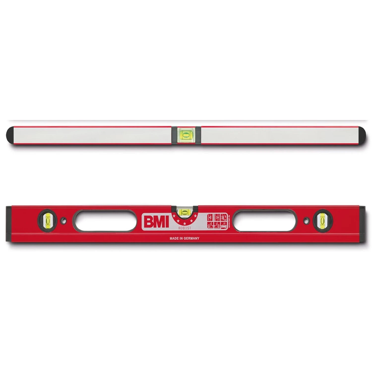 BMI Robust 4-Chamber Box Spirit Level Anti-Torsion With Hand Holds 1200mm 1 BMI Robust 4-Chamber Box Spirit Level Anti-Torsion With Hand Holds 1200mm