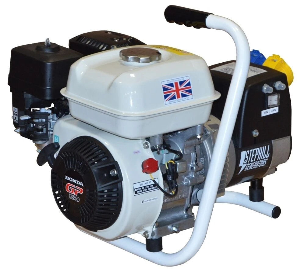 Stephill GE2501 Lightweight Compact Petrol Generator 2.1kW/2.5kVA 1 Stephill GE2501 Lightweight Compact Petrol Generator 2.1kW/2.5kVA