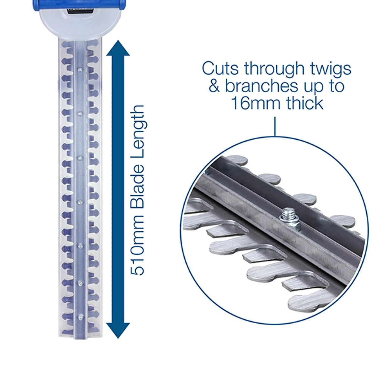 Hyundai HYHT550E 550w Garden Hedge Trimmer 50cm/20in 2 Hyundai HYHT550E 550w Garden Hedge Trimmer 50cm/20in - Image 2