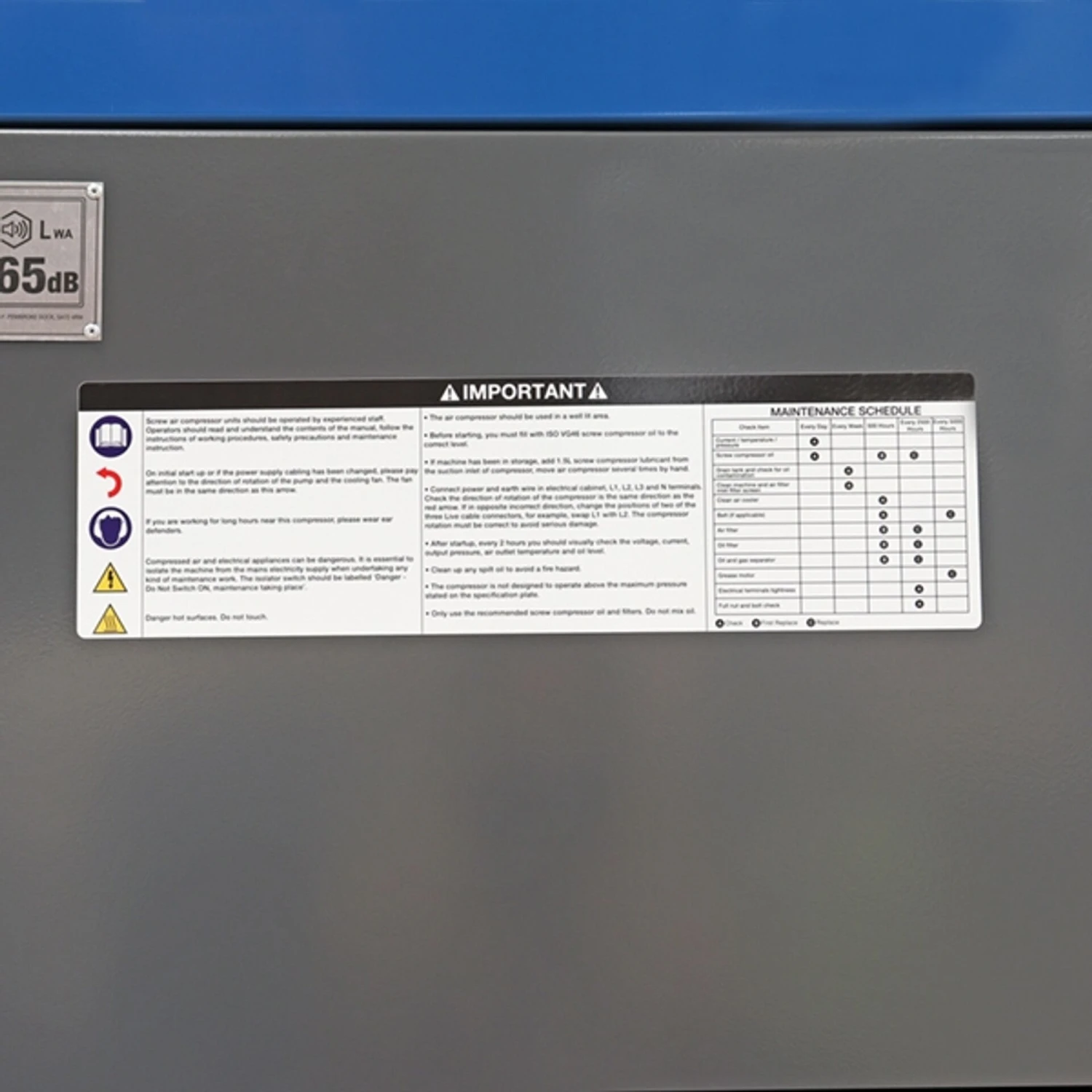 Hyundai HYSC200300 Screw Air Compressor 79cfm 300-Litre 415v 3 Hyundai HYSC200300 Screw Air Compressor 79cfm 300-Litre 415v - Image 3