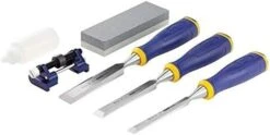 Irwin Marples ProTouch All-Purpose 3-Piece Wood Chisel Set & Accessories