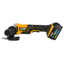 JCB Cordless 18v Angle Grinder 115mm With 2 X 5.0Ah Li-Ion Batts -Household Tools jcb 18ag 5 kit 1