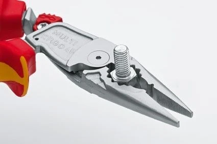 NWS VDE Ergonomic Electrician's Spring Loaded Long Nose Pliers 200mm 4 NWS VDE Ergonomic Electrician's Spring Loaded Long Nose Pliers 200mm - Image 4