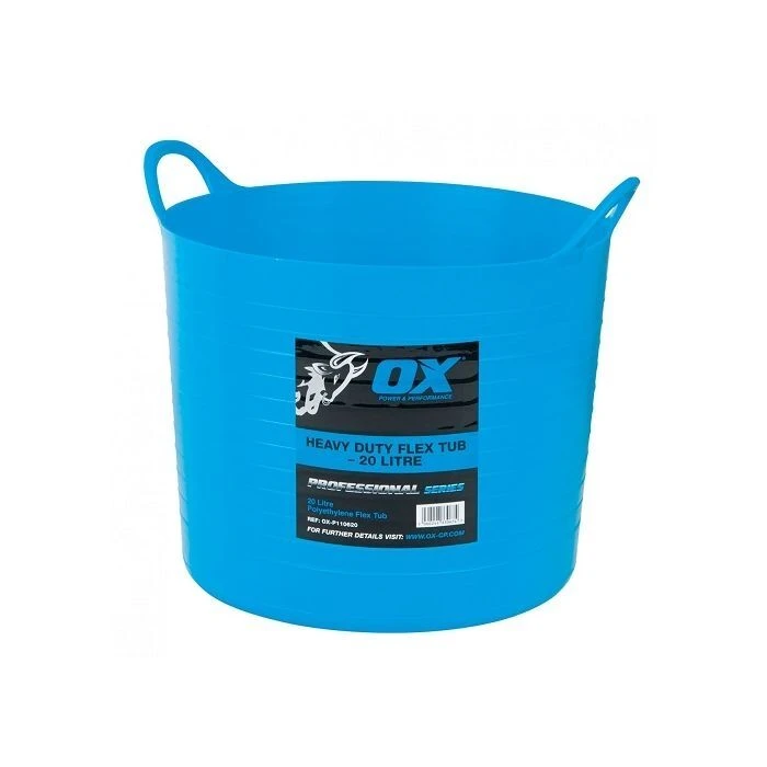 OX Pro Heavy Duty Flexi Tub - 20 Litres 1 OX Pro Heavy Duty Flexi Tub - 20 Litres