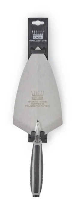 Ragni Carbon Steel Philadelphia Patterned Brick Trowel With Soft Grip Handle 279mm -Household Tools r280psg 5