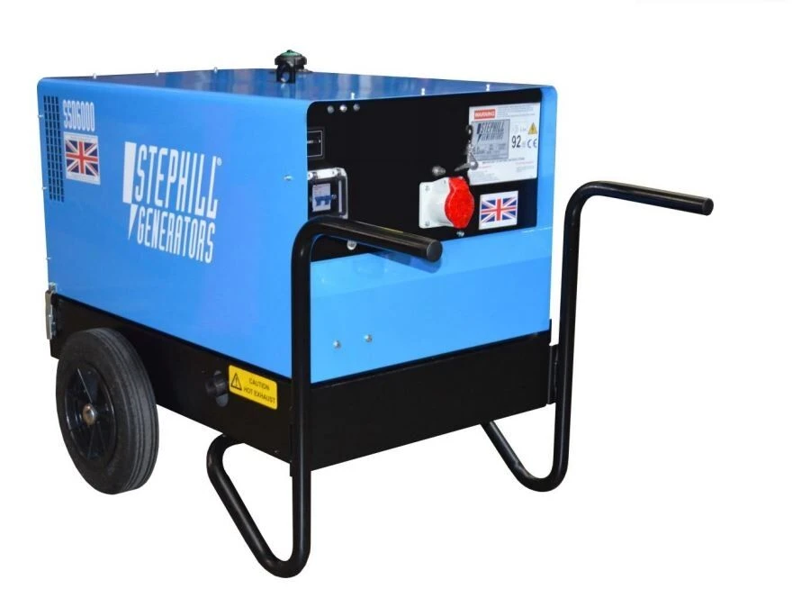 Stephill SSD6000 Super Silent Diesel Generator With Long Run Tank 4.8kW/6.0kVA (3 Phase / 400v) 1 Stephill SSD6000 Super Silent Diesel Generator With Long Run Tank 4.8kW/6.0kVA (3 Phase / 400v)