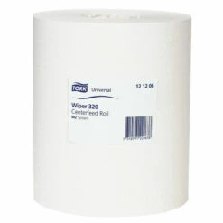 Tork 320 2-Ply White Paper Hand Towel Advanced Wiper Centrefeed Roll (457 Sheets, Case Of 6)