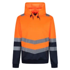 Regatta Professional Hi-Vis Work Hoodie Orange Hooded Jumper (Sizes S-3XL)