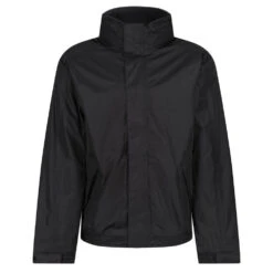 Regatta Professional Eco Dover Waterproof Coat Jacket Black/Grey (Sizes XS-4XL)